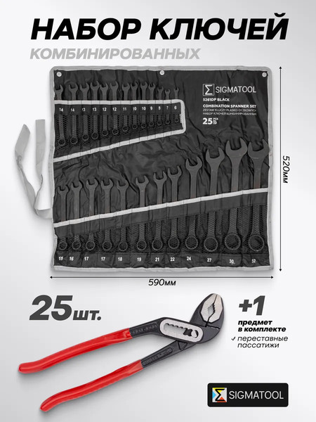 Набор ключей Sigmatool Sigmatool-5261DP+1 Black / 63600