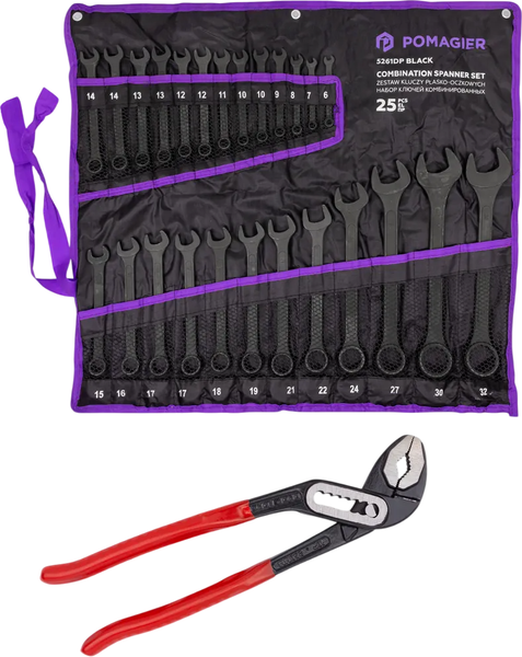 Набор ключей Pomagier POM-5261DP+1 Black / 63601 - фото