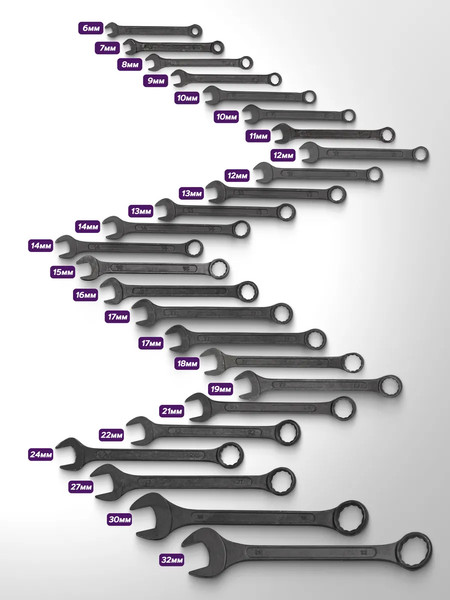 Набор ключей Pomagier POM-5261DP+1 Black / 63601