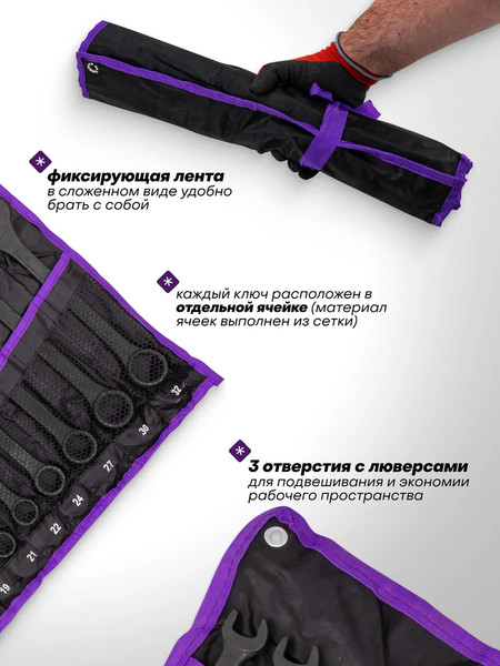 Набор ключей Pomagier POM-5261DP+1 Black / 63601