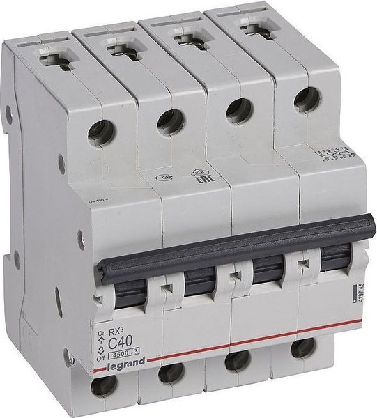 Выключатель автоматический Legrand RX3 4.5кА 40А 4П C / 419745 - фото