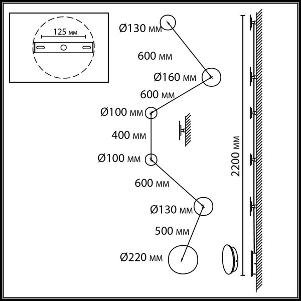 Светильник Odeon Light Galaxy 7115/36WL