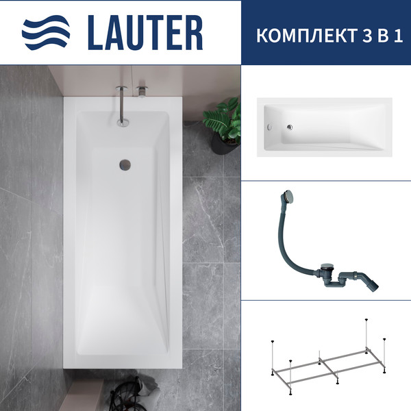 Ванна акриловая Lauter Estelle 160 / 21206060 - фото