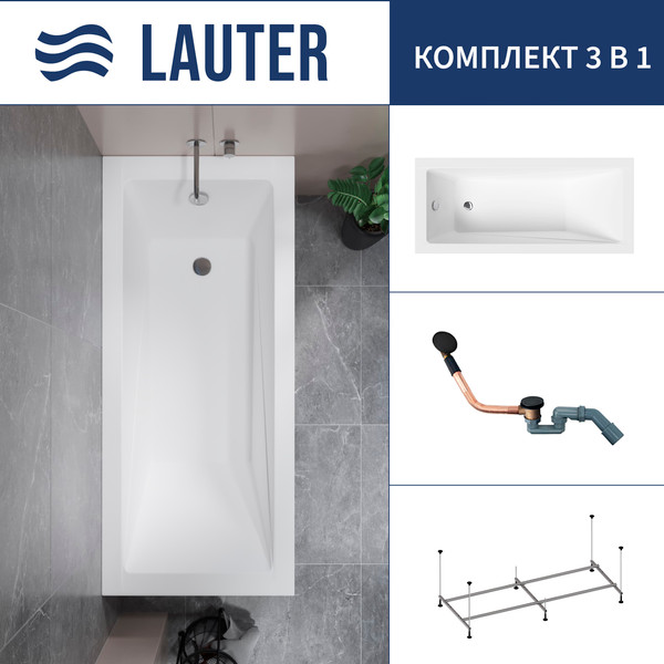 Ванна акриловая Lauter Estelle 160 / 21206060 - фото