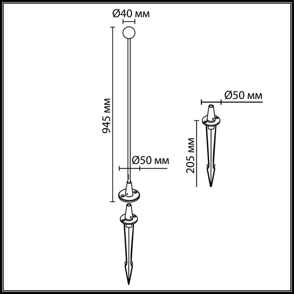Светильник уличный Odeon Light Notte 7123/1GLA