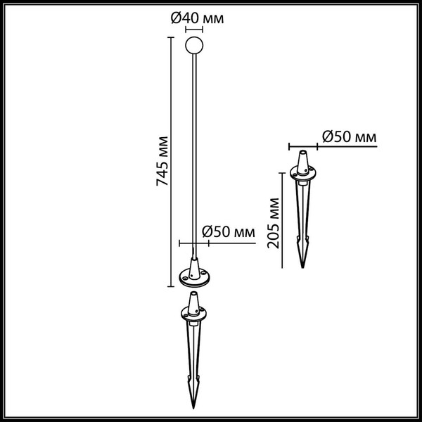Светильник уличный Odeon Light Notte 7123/1GL