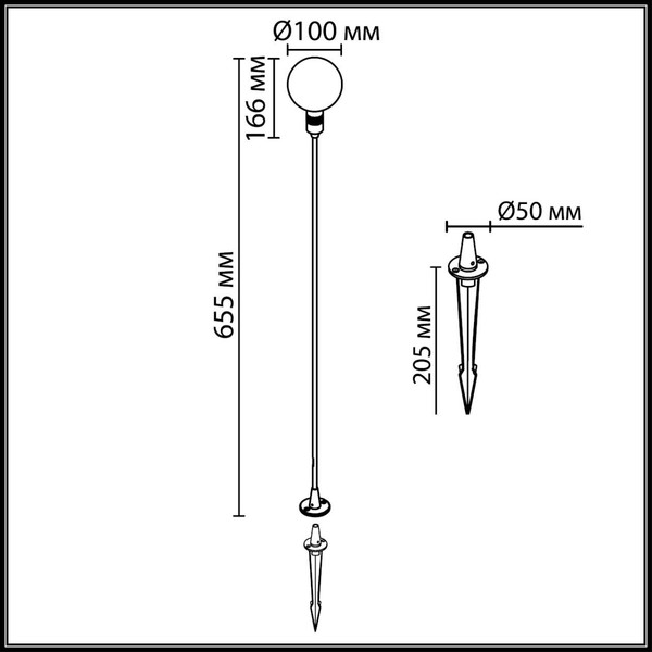 Светильник уличный Odeon Light Dande 7121/2GL