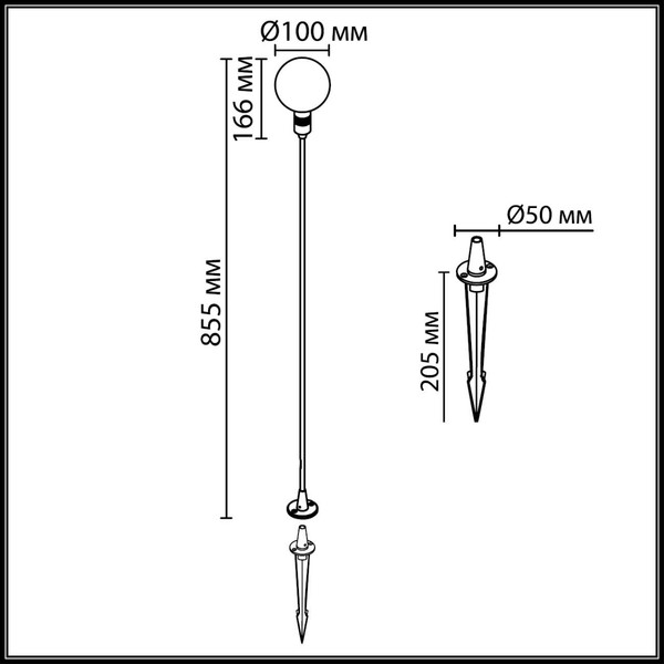 Светильник уличный Odeon Light Dande 7121/2GLA