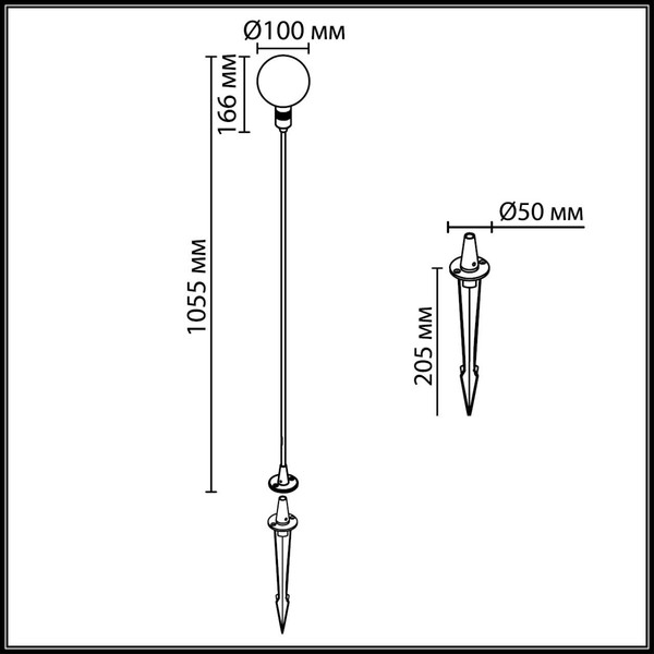 Светильник уличный Odeon Light Dande 7121/2GLB