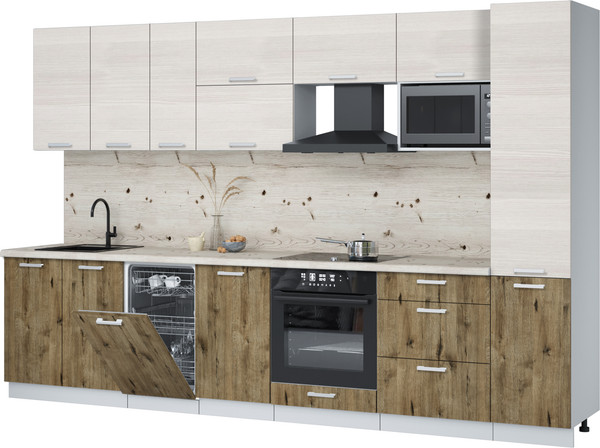 Кухонный гарнитур Интерлиния Мила Лайт 3.3-ПМ4 - фото