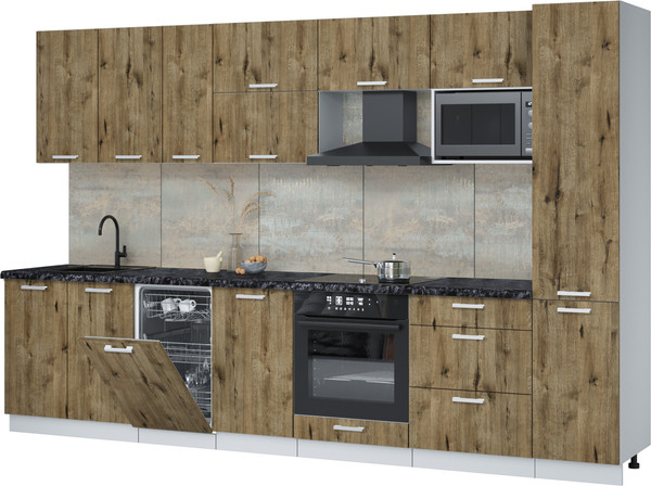 Кухонный гарнитур Интерлиния Мила Лайт 3.3-ПМ4 - фото