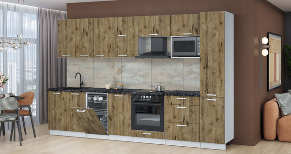 Кухонный гарнитур Интерлиния Мила Лайт 3.3-ПМ4