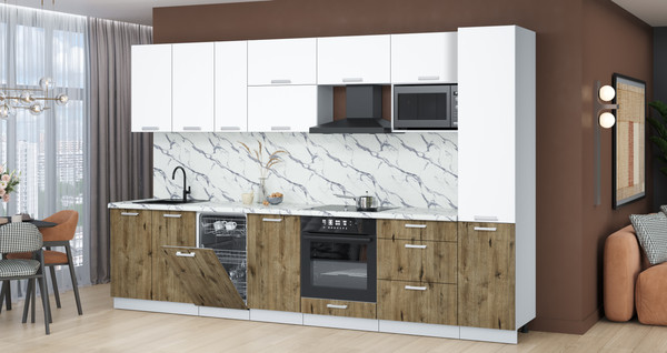 Кухонный гарнитур Интерлиния Мила Лайт 3.3-ПМ4 