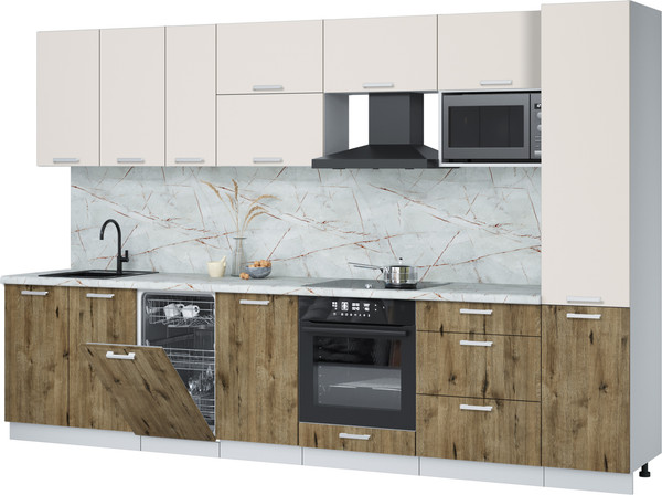 Кухонный гарнитур Интерлиния Мила Лайт 3.3-ПМ4  - фото