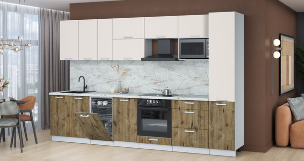 Кухонный гарнитур Интерлиния Мила Лайт 3.3-ПМ4 