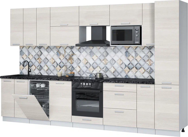 Кухонный гарнитур Интерлиния Мила Лайт 3.4-ПМ4  - фото