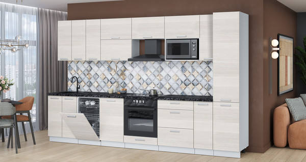 Кухонный гарнитур Интерлиния Мила Лайт 3.4-ПМ4 