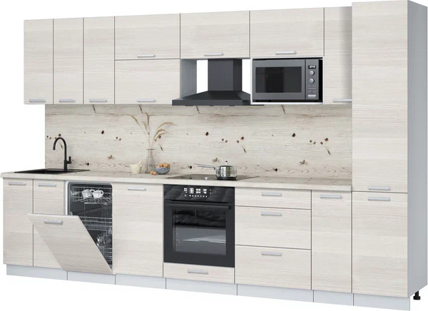 Кухонный гарнитур Интерлиния Мила Лайт 3.4-ПМ4  - фото