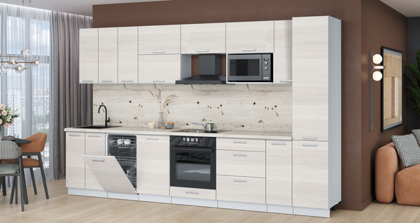 Кухонный гарнитур Интерлиния Мила Лайт 3.4-ПМ4 