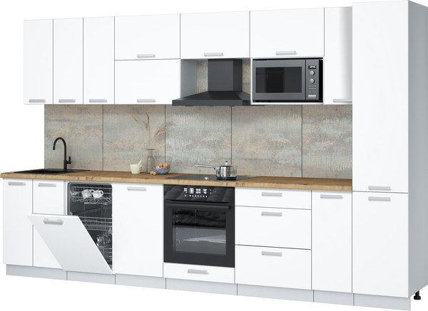 Кухонный гарнитур Интерлиния Мила Лайт 3.4-ПМ4  - фото