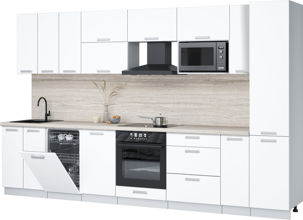 Кухонный гарнитур Интерлиния Мила Лайт 3.4-ПМ4  - фото