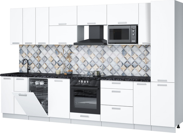 Кухонный гарнитур Интерлиния Мила Лайт 3.4-ПМ4  - фото