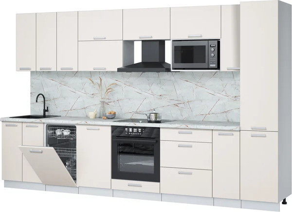 Кухонный гарнитур Интерлиния Мила Лайт 3.4-ПМ4  - фото
