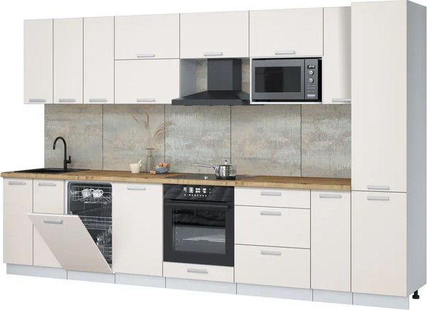 Кухонный гарнитур Интерлиния Мила Лайт 3.4-ПМ4  - фото