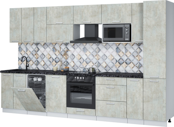 Кухонный гарнитур Интерлиния Мила Лайт 3.4-ПМ4  - фото