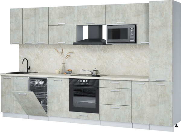 Кухонный гарнитур Интерлиния Мила Лайт 3.4-ПМ4  - фото