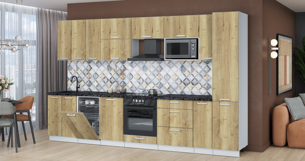 Кухонный гарнитур Интерлиния Мила Лайт 3.4-ПМ4 