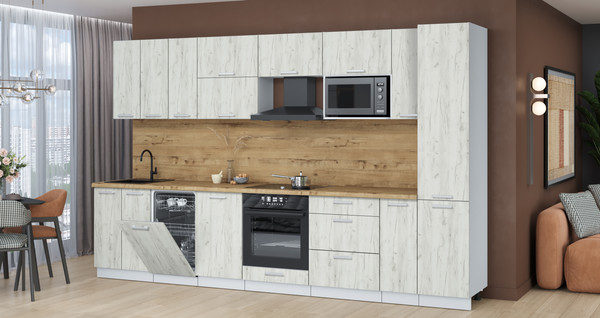 Кухонный гарнитур Интерлиния Мила Лайт 3.4-ПМ4 