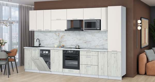 Кухонный гарнитур Интерлиния Мила Лайт 3.4-ПМ4 