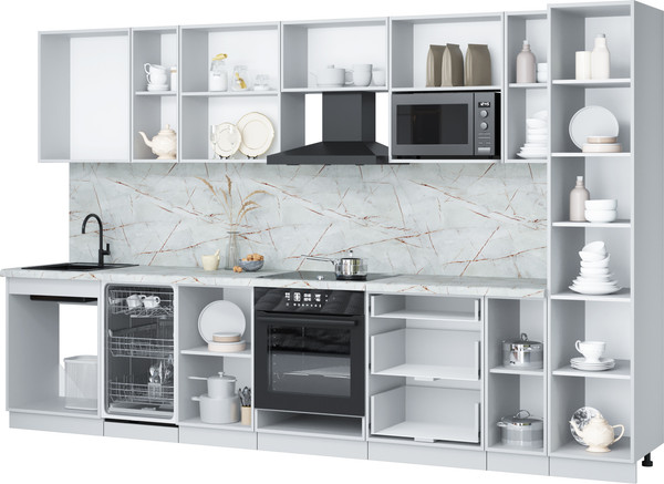Кухонный гарнитур Интерлиния Мила Лайт 3.4-ПМ4 