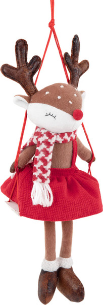 Фигура под елку Золотая сказка Олененок на качелях / 592506