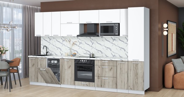 Кухонный гарнитур Интерлиния Мила Лайт 3.4-ПМ4 