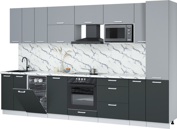 Кухонный гарнитур Интерлиния Мила Лайт 3.4-ПМ4  - фото