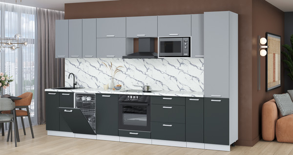 Кухонный гарнитур Интерлиния Мила Лайт 3.4-ПМ4 