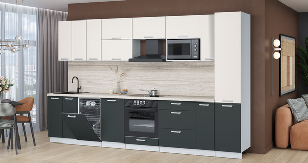 Кухонный гарнитур Интерлиния Мила Лайт 3.4-ПМ4 