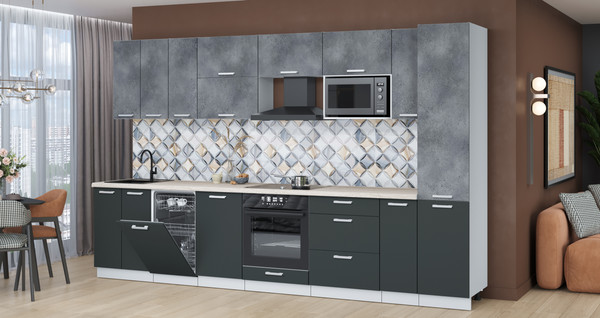 Кухонный гарнитур Интерлиния Мила Лайт 3.4-ПМ4 