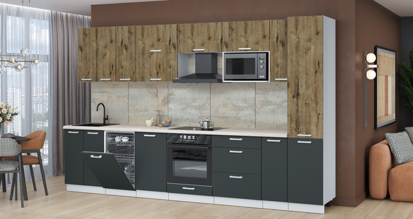 Кухонный гарнитур Интерлиния Мила Лайт 3.4-ПМ4