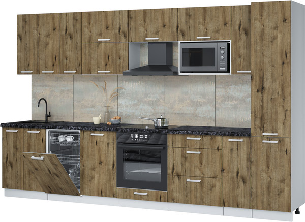 Кухонный гарнитур Интерлиния Мила Лайт 3.4-ПМ4 