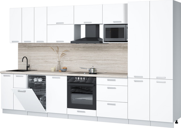 Кухонный гарнитур Интерлиния Мила Лайт 3.5-ПМ4  - фото