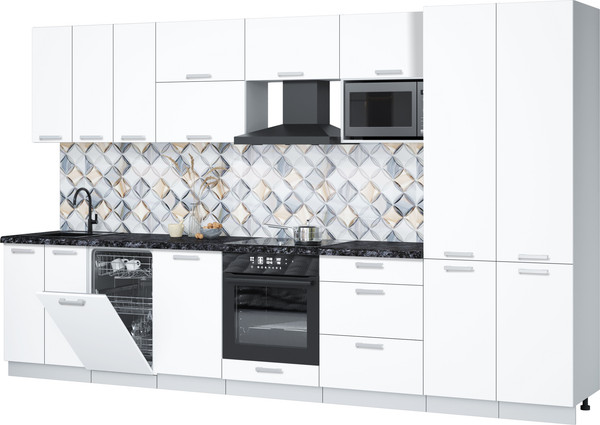 Кухонный гарнитур Интерлиния Мила Лайт 3.5-ПМ4 - фото