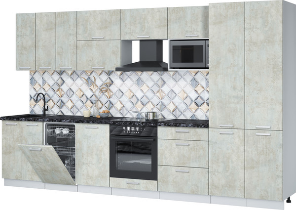 Кухонный гарнитур Интерлиния Мила Лайт 3.5-ПМ4  - фото