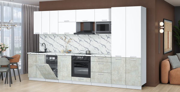 Кухонный гарнитур Интерлиния Мила Лайт 3.5-ПМ4 