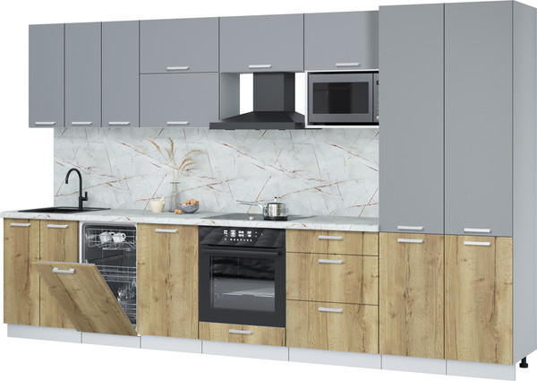 Кухонный гарнитур Интерлиния Мила Лайт 3.5-ПМ4  - фото