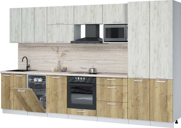 Кухонный гарнитур Интерлиния Мила Лайт 3.5-ПМ4  - фото