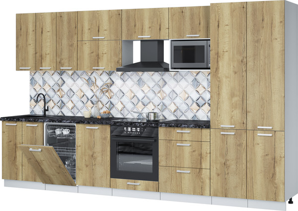 Кухонный гарнитур Интерлиния Мила Лайт 3.5-ПМ4  - фото