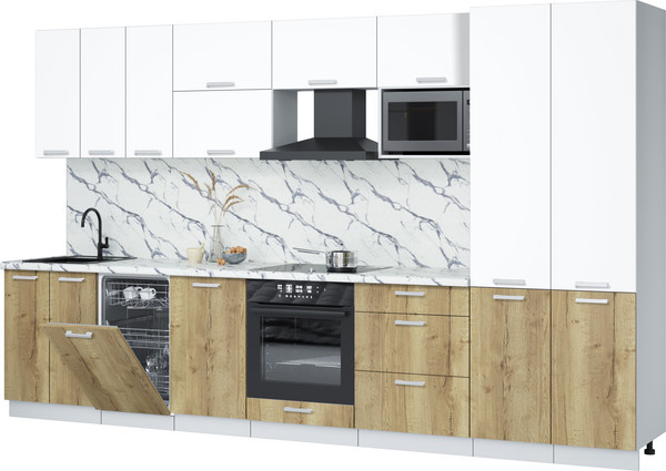 Кухонный гарнитур Интерлиния Мила Лайт 3.5-ПМ4  - фото